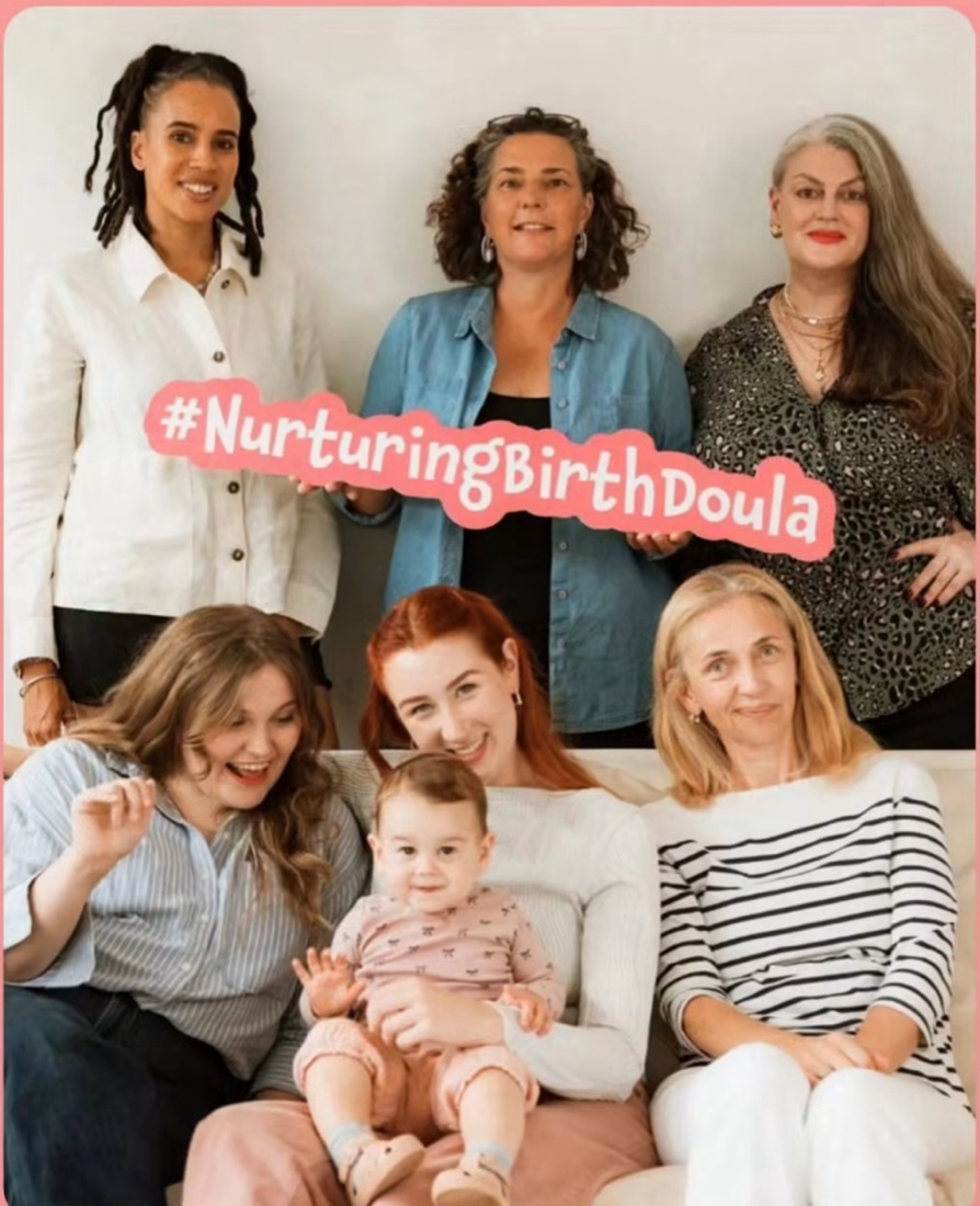 Cameron with her fellow doulas from the Nurturing Birth training